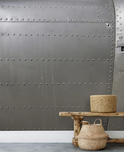 Studded Metal Side of Vehicle Wall Mural