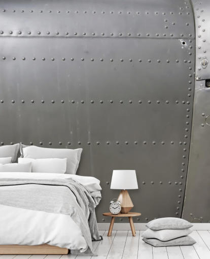 Studded Metal Side of Vehicle Wall Mural Studded Metal Side of Vehicle Wall Mural