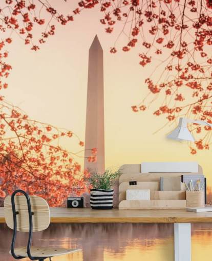 Le Washington Monument et la fresque des cerisiers Le Washington Monument et la fresque des cerisiers
