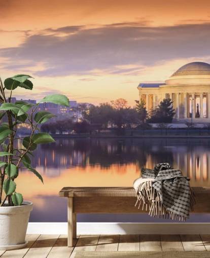 sunset over memorial wallpaper