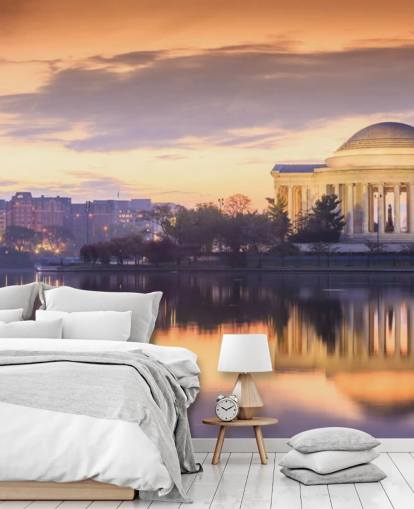 Sonnenuntergang über Gedenktapete