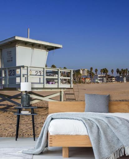 Beach White Lifeguard Hut Wall Mural Beach White Lifeguard Hut Wall Mural