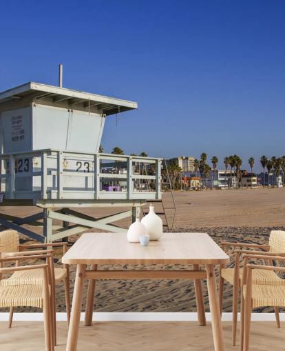 Strand Hvit Badevakt Hut Veggmaleri