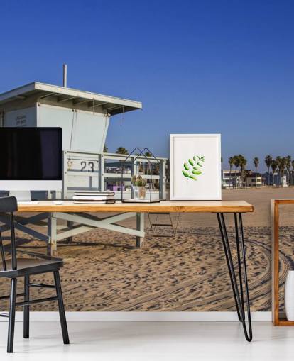 Mural de pared Caseta de salvavidas blanca