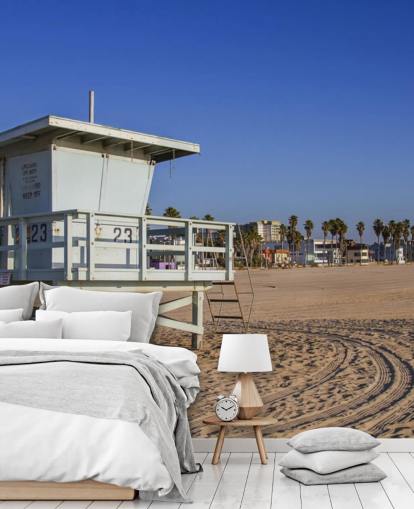 Mural de pared Caseta de salvavidas blanca