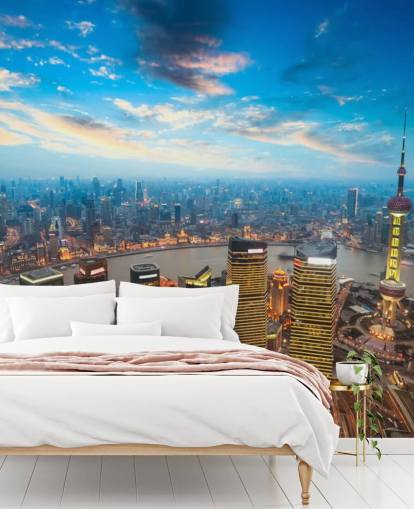 Shanghái al atardecer Shanghai at Dusk Wallpaper 