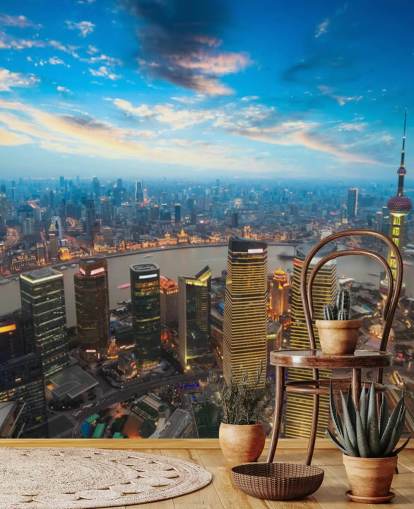 Shanghái al atardecer Shanghai at Dusk Wallpaper 