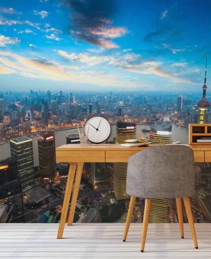 Shanghai au crépuscule Shanghai at Dusk Wallpaper Shanghai au crépuscule Shanghai at Dusk Wallpaper