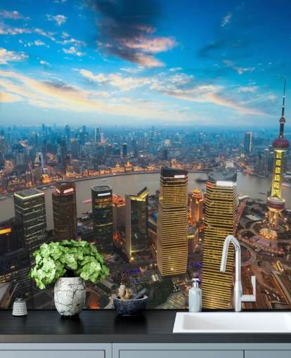 Shanghai at Dusk Shanghai at Dusk Wallpaper 