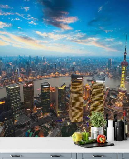 Shanghai at Dusk Shanghai at Dusk Wallpaper 