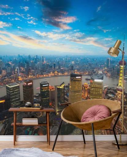 Shanghai at Dusk Shanghai at Dusk Wallpaper 