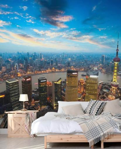 Shanghai i Dusk Shanghai at Dusk Wallpaper 