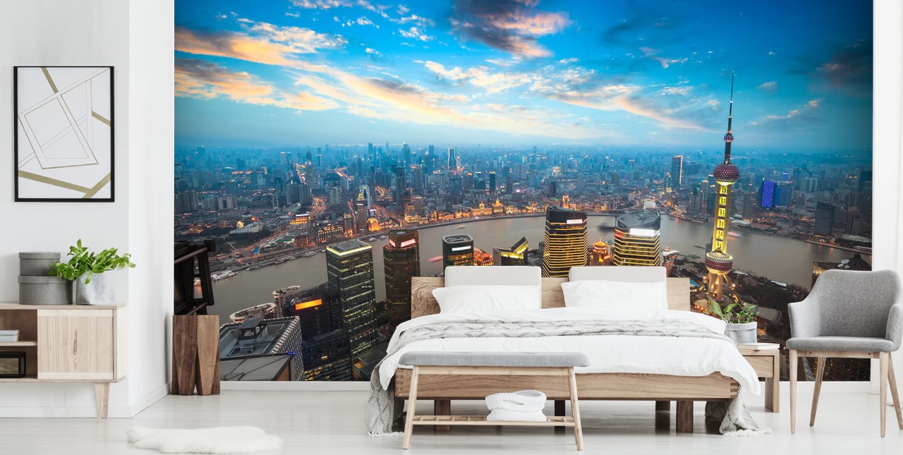 Shanghai au crépuscule Shanghai at Dusk Wallpaper