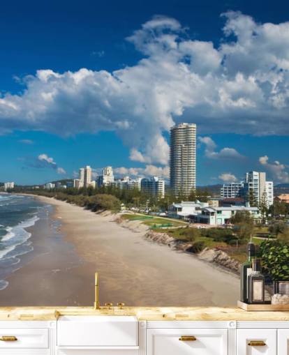 Carta da parati Burleigh Heads Beach, Gold Coast, Australia Carta da parati Burleigh Heads Beach, Gold Coast, Australia