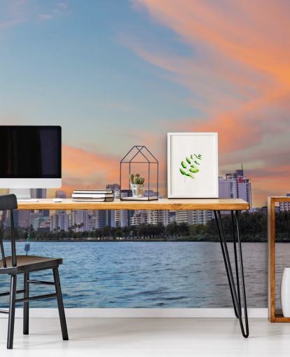 Perth Skyline ved solnedgang