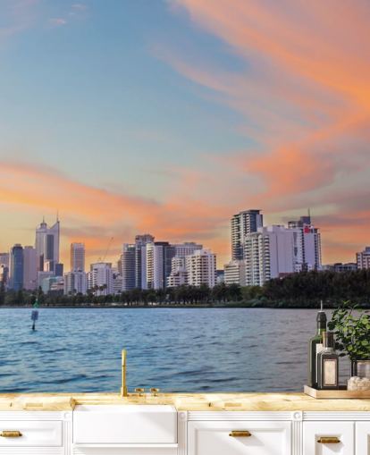Horizonte de Perth al atardecer