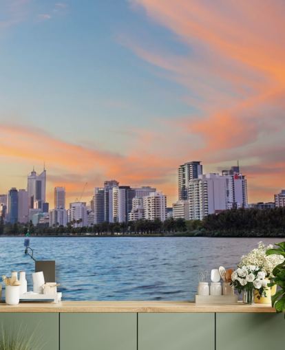 Horizonte de Perth al atardecer