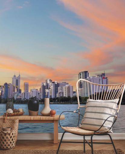 Perth Skyline ved solnedgang