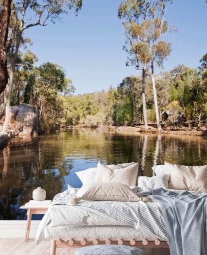 fondo de pantalla de lago y árboles en australia caliente fondo de pantalla de lago y árboles en australia caliente