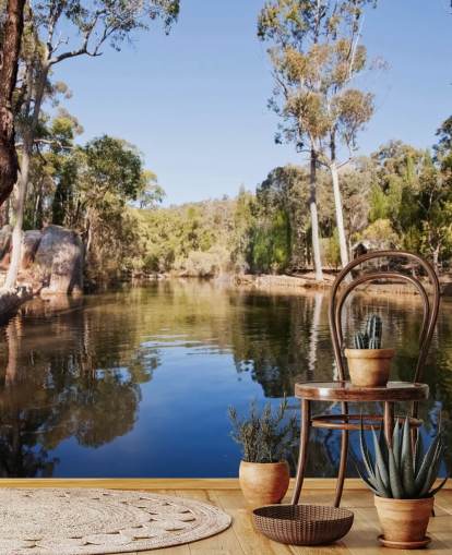 lac et arbres dans fond d'écran chaud australie lac et arbres dans fond d'écran chaud australie