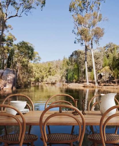 lake and trees in hot australia wallpaper