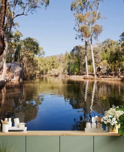 fondo de pantalla de lago y árboles en australia caliente fondo de pantalla de lago y árboles en australia caliente