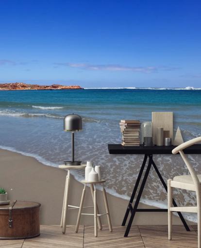 Clear Blue Vast Beach Wall Mural Clear Blue Vast Beach Wall Mural