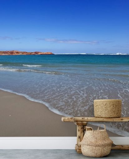 Clear Blue Vast Beach Wall Mural