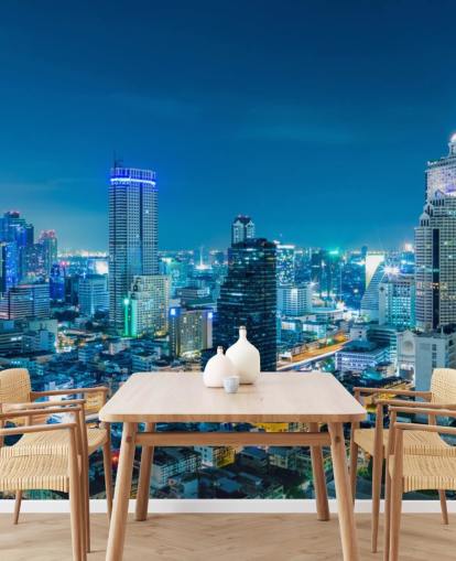 blå udsigt over bangkok tapet blå udsigt over bangkok tapet