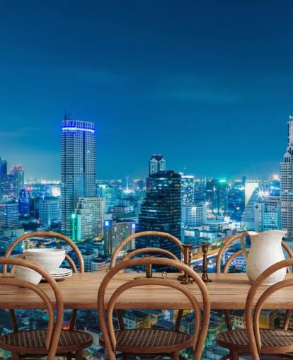 fondo de pantalla de vista azul de bangkok