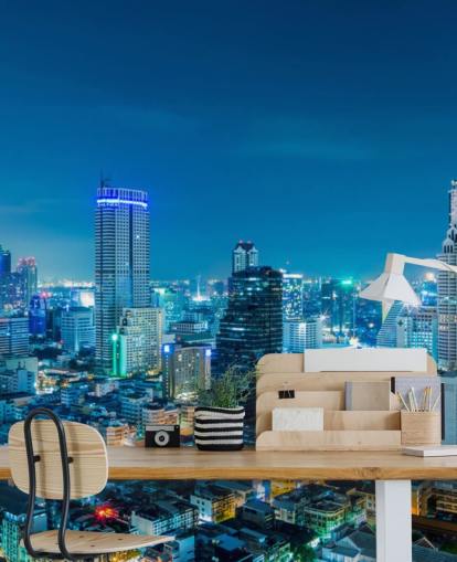 vue bleue de fond d'écran de Bangkok