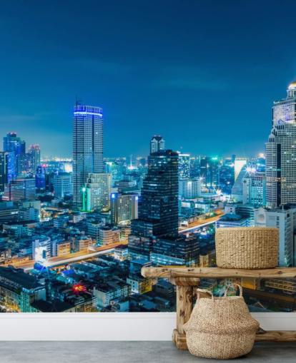 fondo de pantalla de vista azul de bangkok