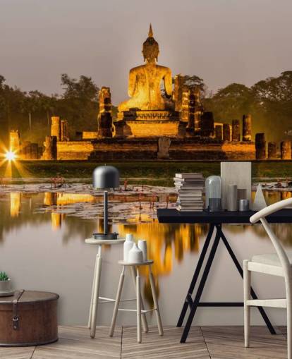 beautiful custom thailand wallpaper mural called Sukhothai for bathrooms, spas and home offices