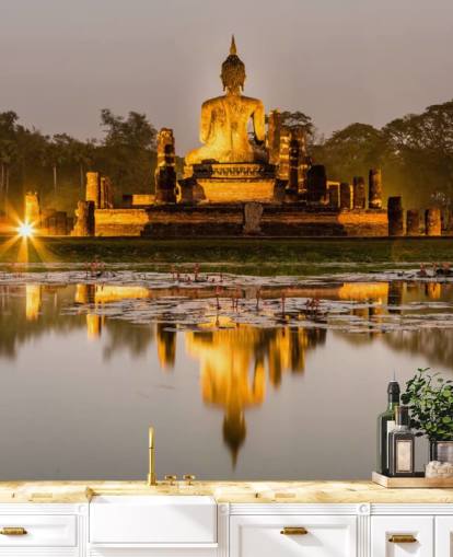 beautiful custom thailand wallpaper mural called Sukhothai for bathrooms, spas and home offices