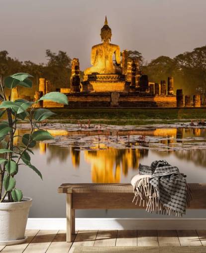 beautiful custom thailand wallpaper mural called Sukhothai for bathrooms, spas and home offices