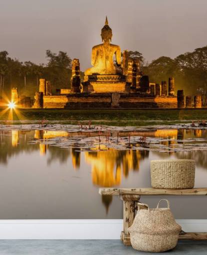 beautiful custom thailand wallpaper mural called Sukhothai for bathrooms, spas and home offices