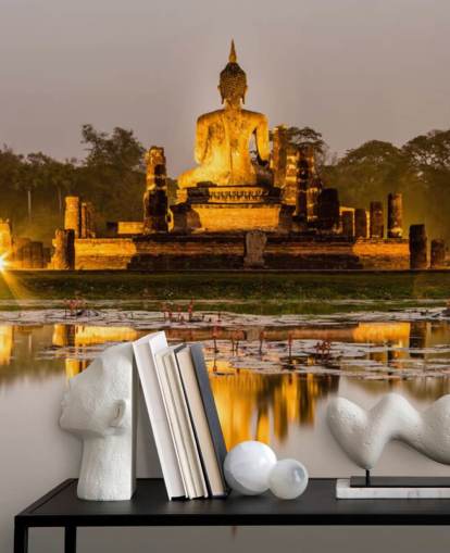 beautiful custom thailand wallpaper mural called Sukhothai for bathrooms, spas and home offices