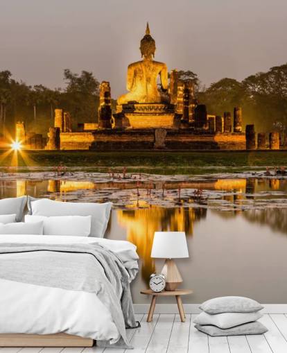 beautiful custom thailand wallpaper mural called Sukhothai for bathrooms, spas and home offices