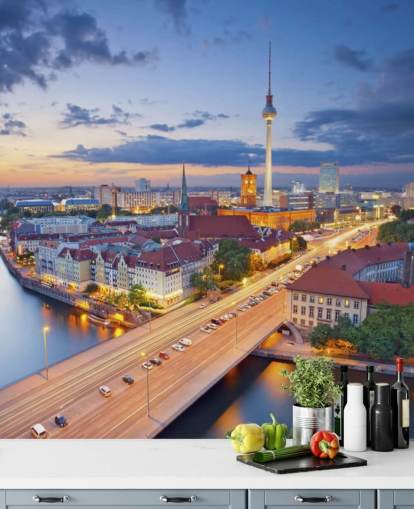 Horizon du soir de Berlin Berlin Evening Skyline Wallpaper 