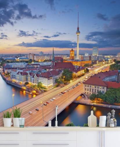 Horizon du soir de Berlin Berlin Evening Skyline Wallpaper Horizon du soir de Berlin Berlin Evening Skyline Wallpaper