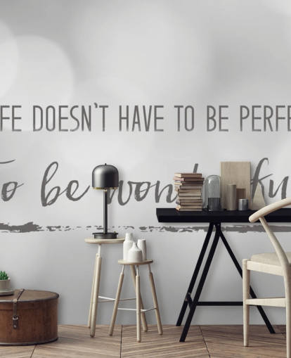 Decorazione murale con citazione sulla