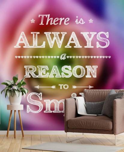 Smile Message Quotes Wall Mural