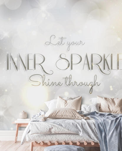 Inre Glitter Citat Väggmålning