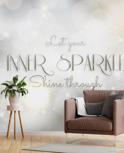 Mural de citações de brilho interno Mural de citações de brilho interno