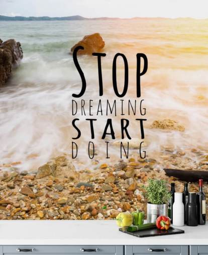 Stop met dromen behang