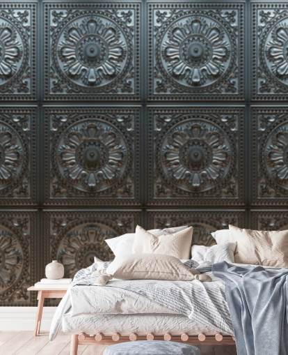 Vintage Tin Pattern Mural Vintage Tin Pattern Mural