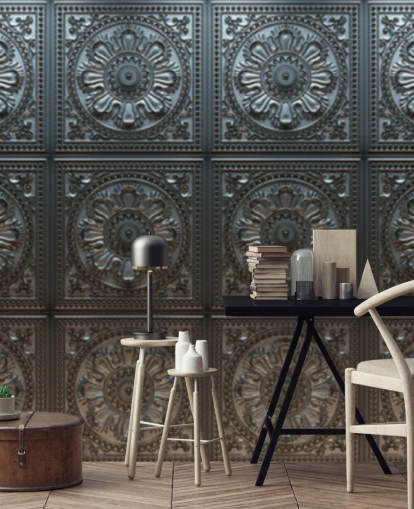 Vintage Tin Pattern Mural