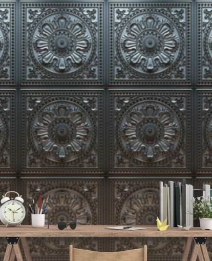 Vintage Tin Pattern Mural