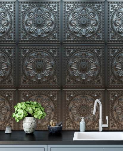 Vintage Tin Pattern Mural