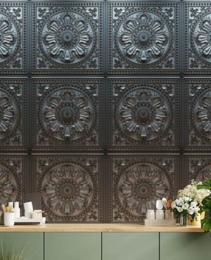 Vintage Tin Pattern Mural